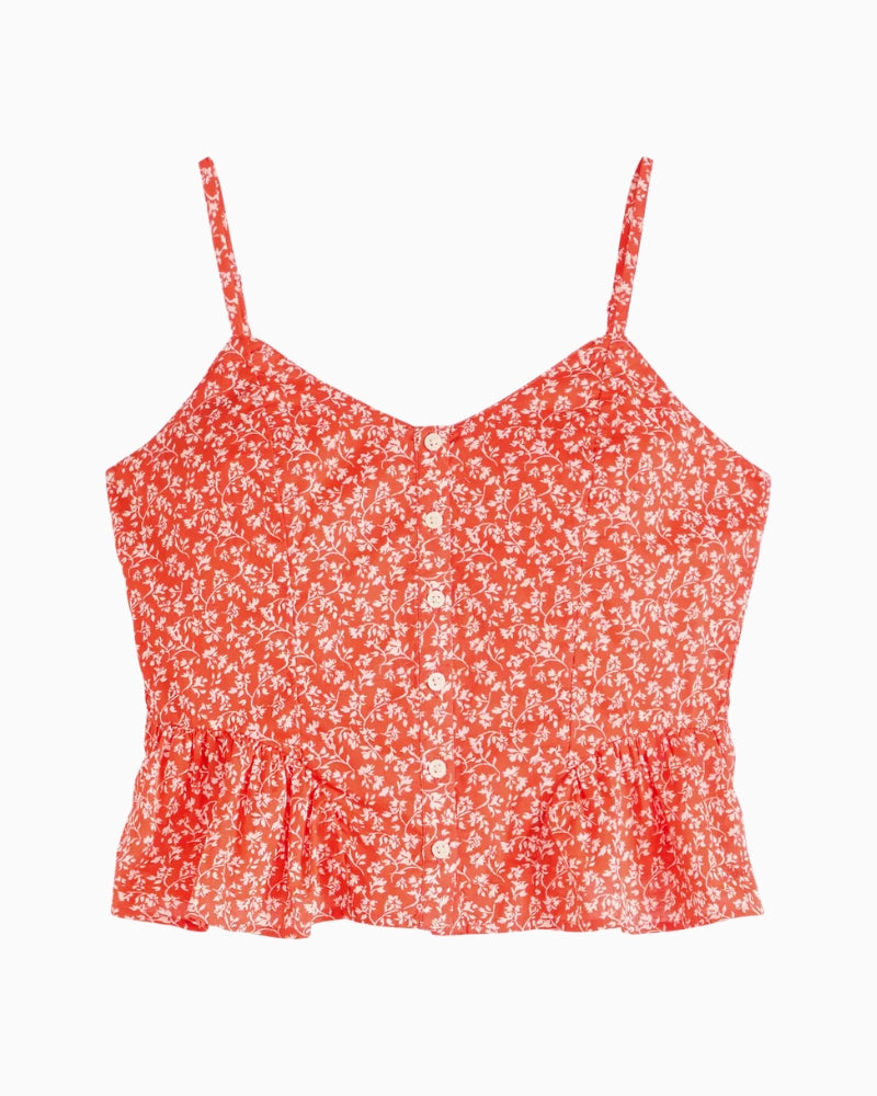 Levi's Monet blouse red floral detail