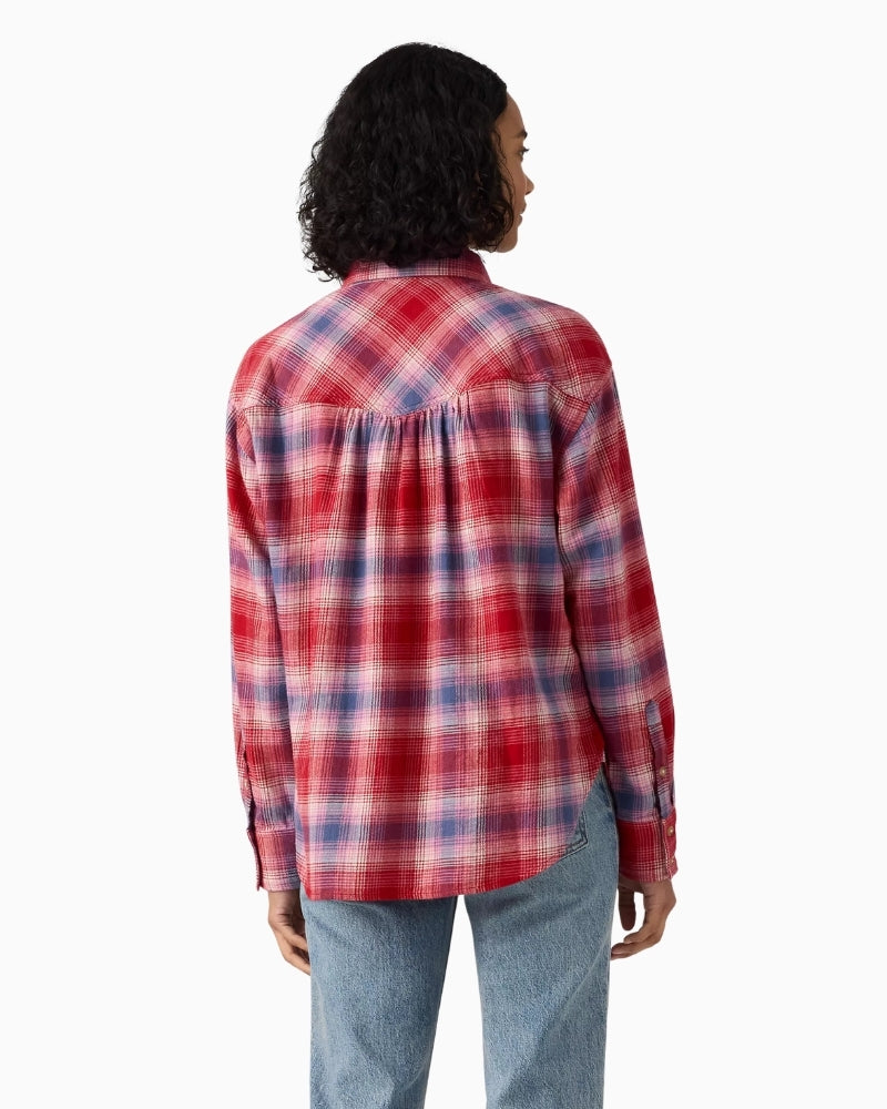 Levi's Nash Flannel Shirt in red back view