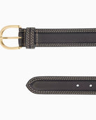 Levi's Olivia Classic Feather Edge Belt in Black buckle detail