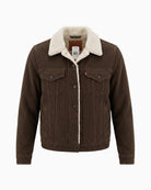 Levi's Original Sherpa Trucker Jacket in Brown front view