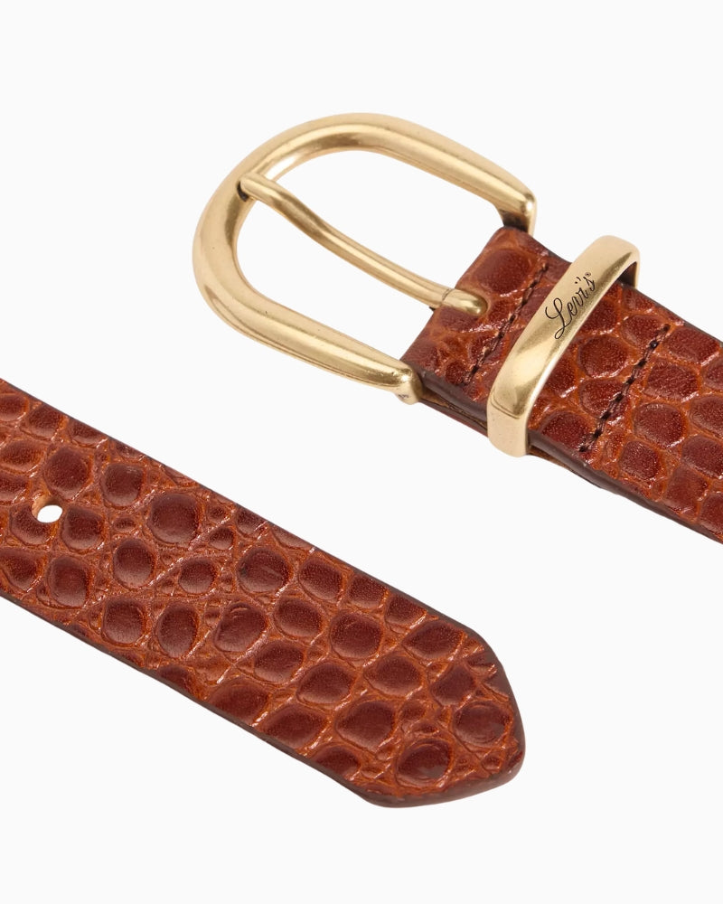 Levi's Phoebe Belt in Brown buckle with logo detail