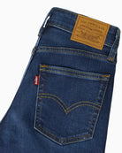 Levi's Premium 726 High Rise Flare Women's Jeans in True Blue Dark back pocket details
