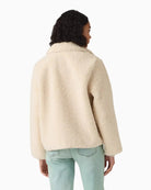 Levi's Rema Sherpa Jacket in off white back view