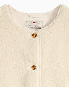 Levi's Rema Sherpa Vest in Off White sherpa neckline detail