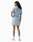 Levi's Short-Sleeve Logan Western Dress light wash back view