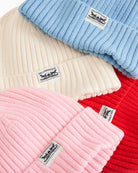 Levi's Sunset Beanie in Rose Two Horse pull graphic detail