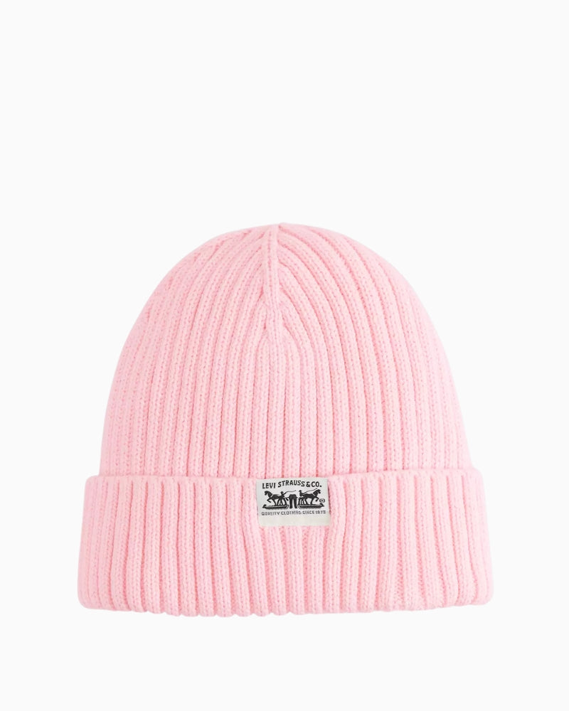 Levi's Sunset Beanie in Rose front view
