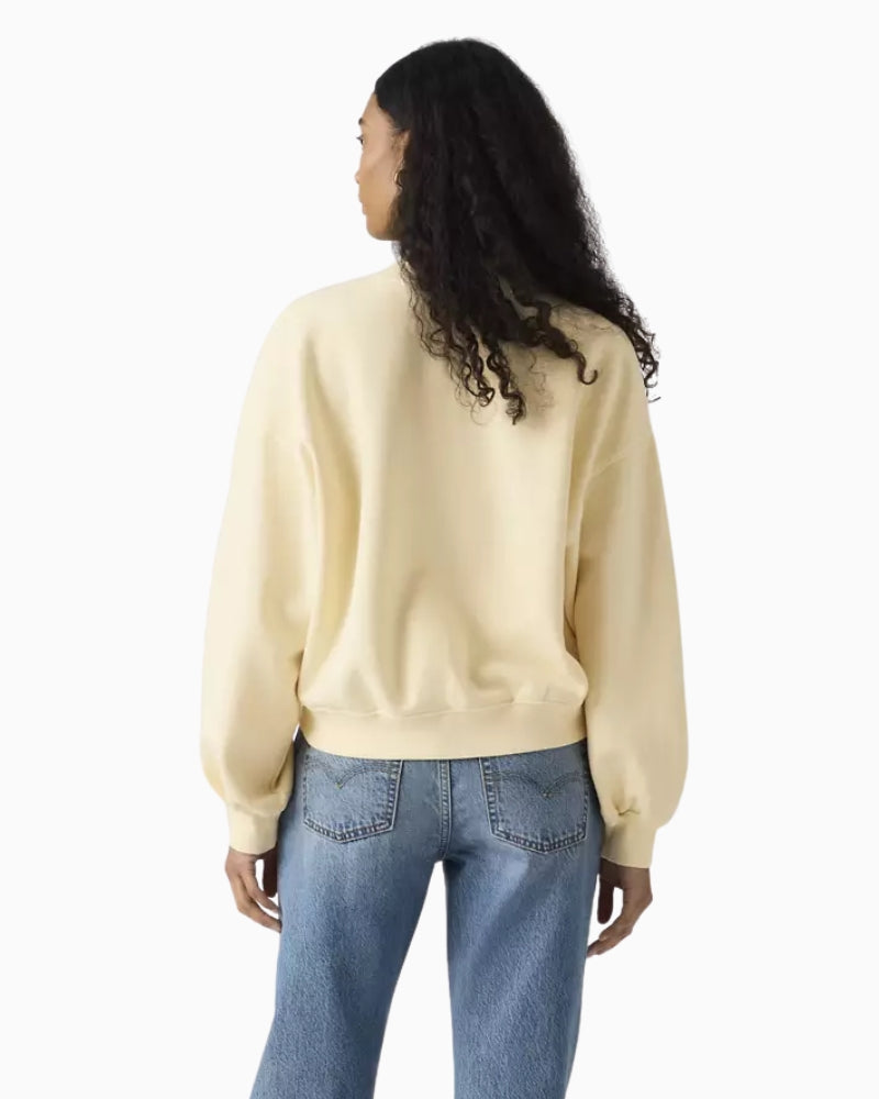 Levi's Vintage V-neck Sweatshirt cream back view