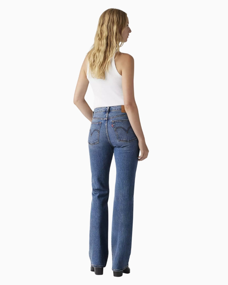 Levi's Wedgie Bootcut Jeans in Denim back view
