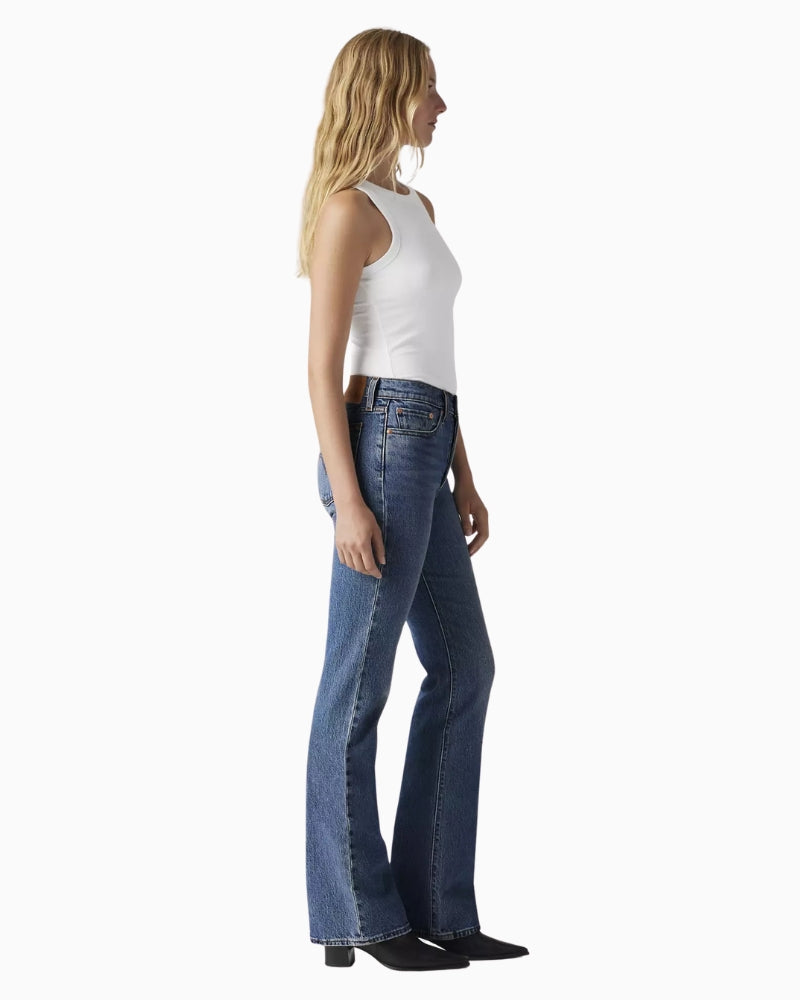 Levi's Wedgie Bootcut Jeans in Denim side view