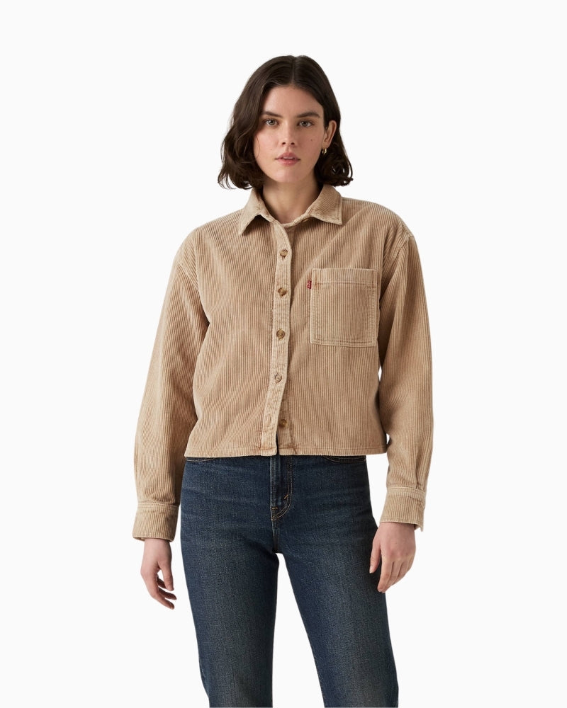 Levi’s Celine Cozy Shacket in cotton corduroy with button-up front