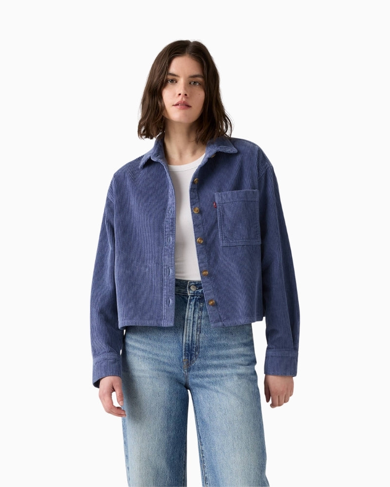 Levi’s Celine Cozy Shacket in cotton corduroy with button-up front