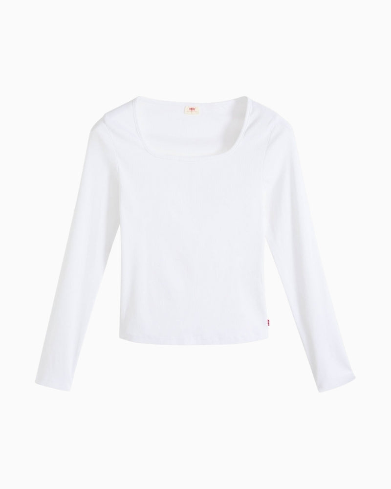 Levi’s Essential Square Neck Long Sleeve Tee top front view – Áines Boutique