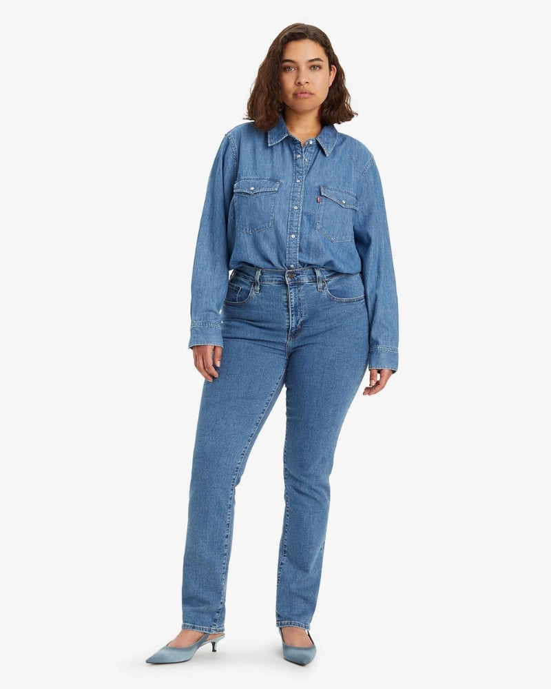 Levis - High Rise Straight Jeans