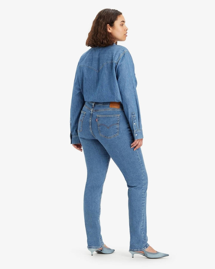 Levis - High Rise Straight Jeans