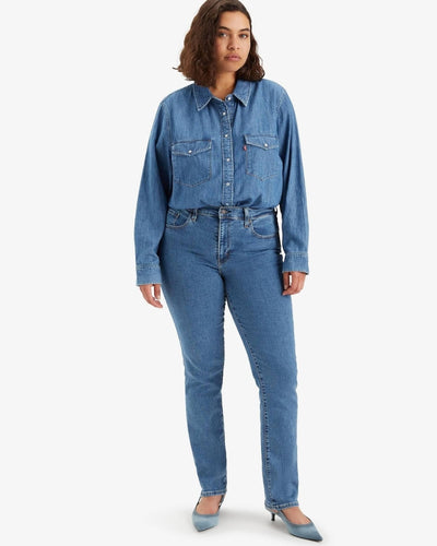 Levis - High Rise Straight Jeans
