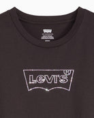 Close-up of rhinestone detail on Levi’s Perfect Tee in 100% cotton