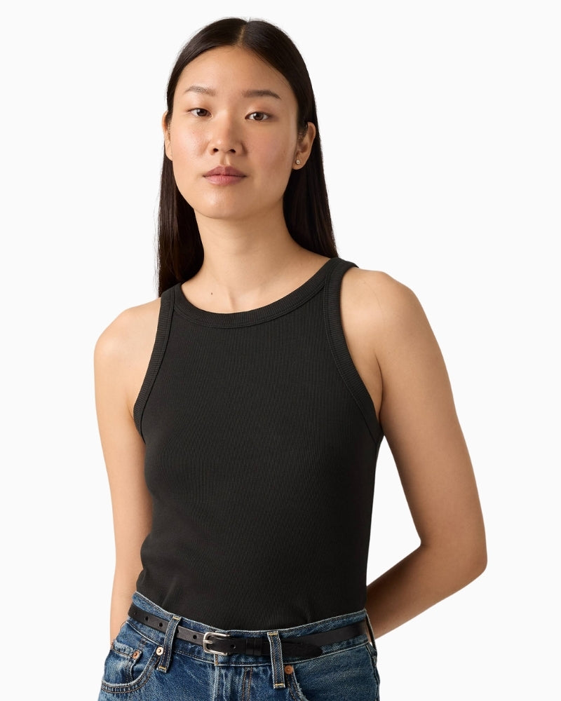 Levi’s Pride Racer Tank ribbed neckline detail – Áines Boutique