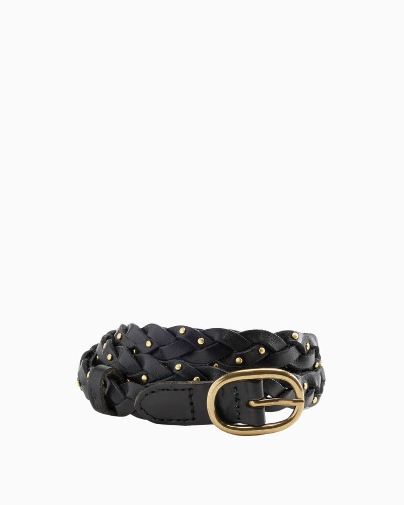 Levi’s Taylor Braided Belt woven leather front view – Áines Boutique