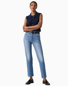 Levi’s Wedgie Straight Ankle Jeans high-rise waist detail – Áines Boutique