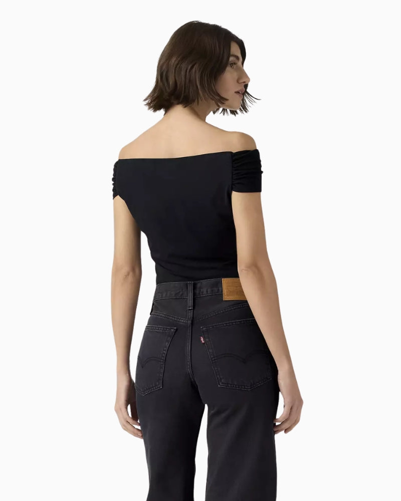Levis Tori twisted knit top black back view