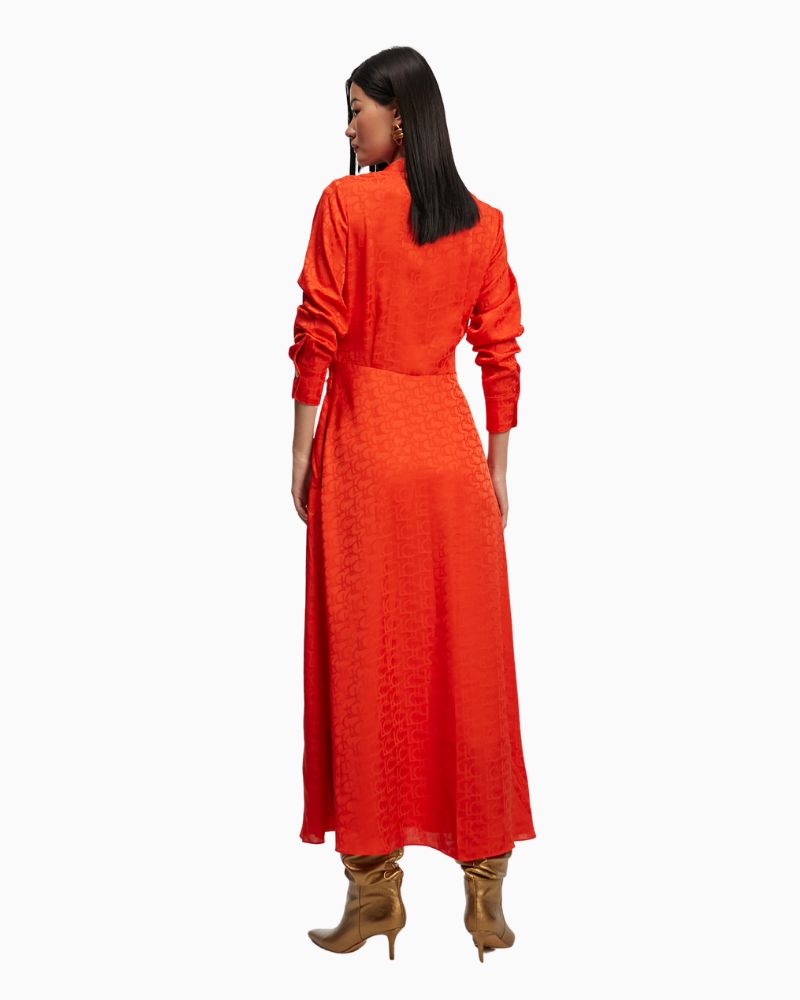 Lola Casademunt - Longsleeve V Neck Long Dress 