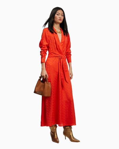 Lola Casademunt - Longsleeve V Neck Long Dress 