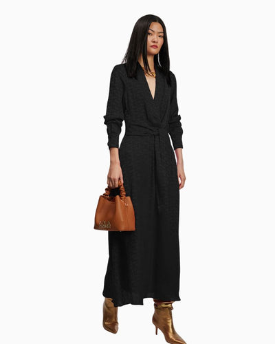 Lola Casademunt - Longsleeve V Neck Long Dress 