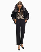 Short overcoat by Lola Casademunt with wool-blend fabric and structured shape