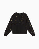 Soft cotton sweatshirt with long sleeves and modern embellishment