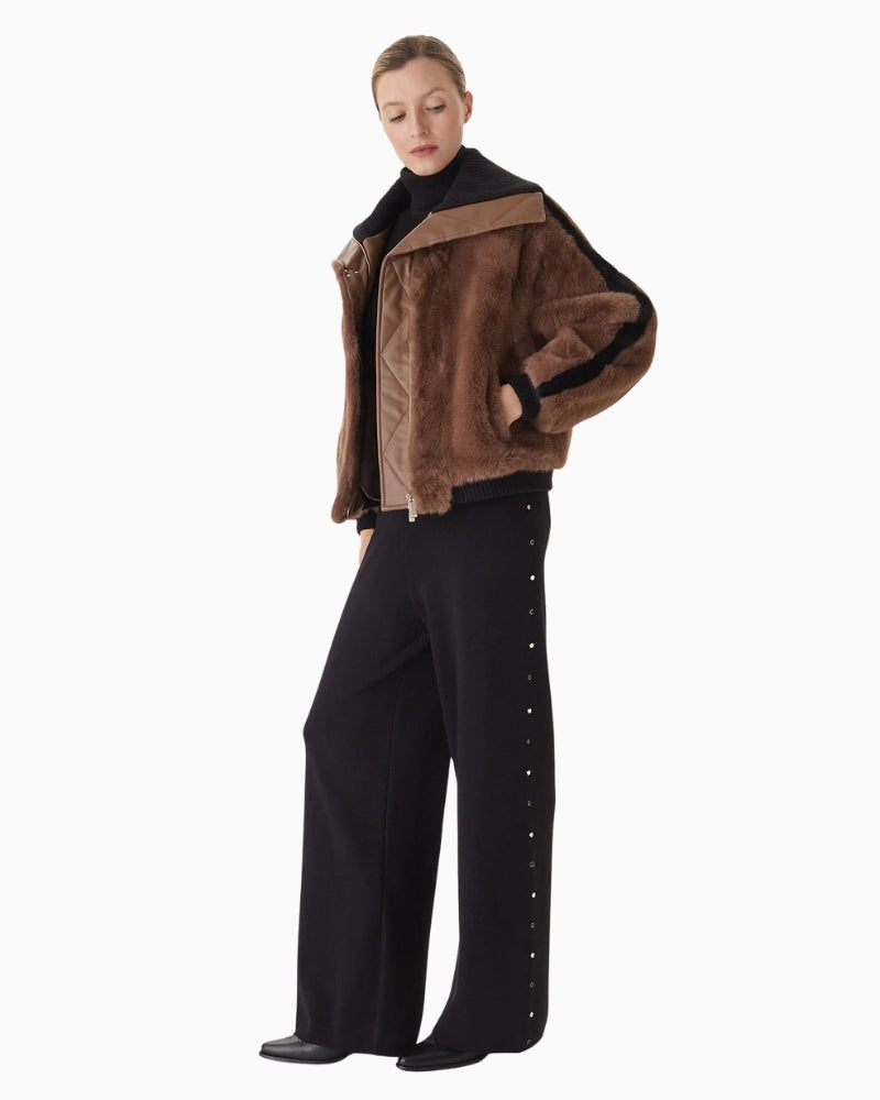 Lola Casademunt transitional jacket styled with jeans for casual wear