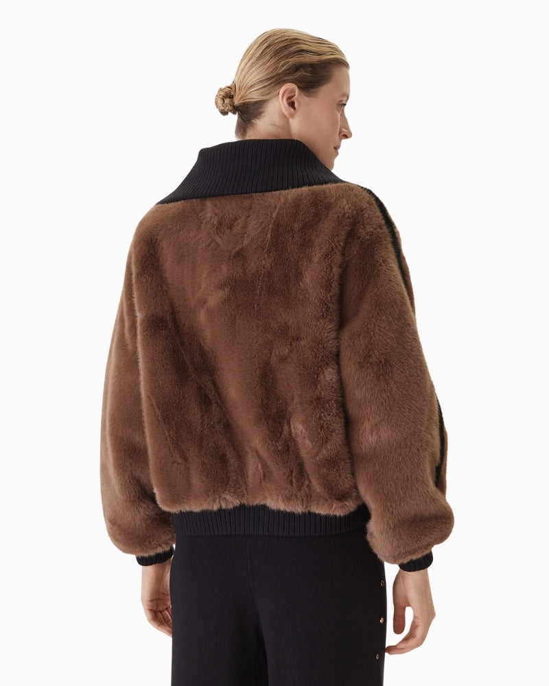 Back view of Lola Casademunt jacket with smooth finish