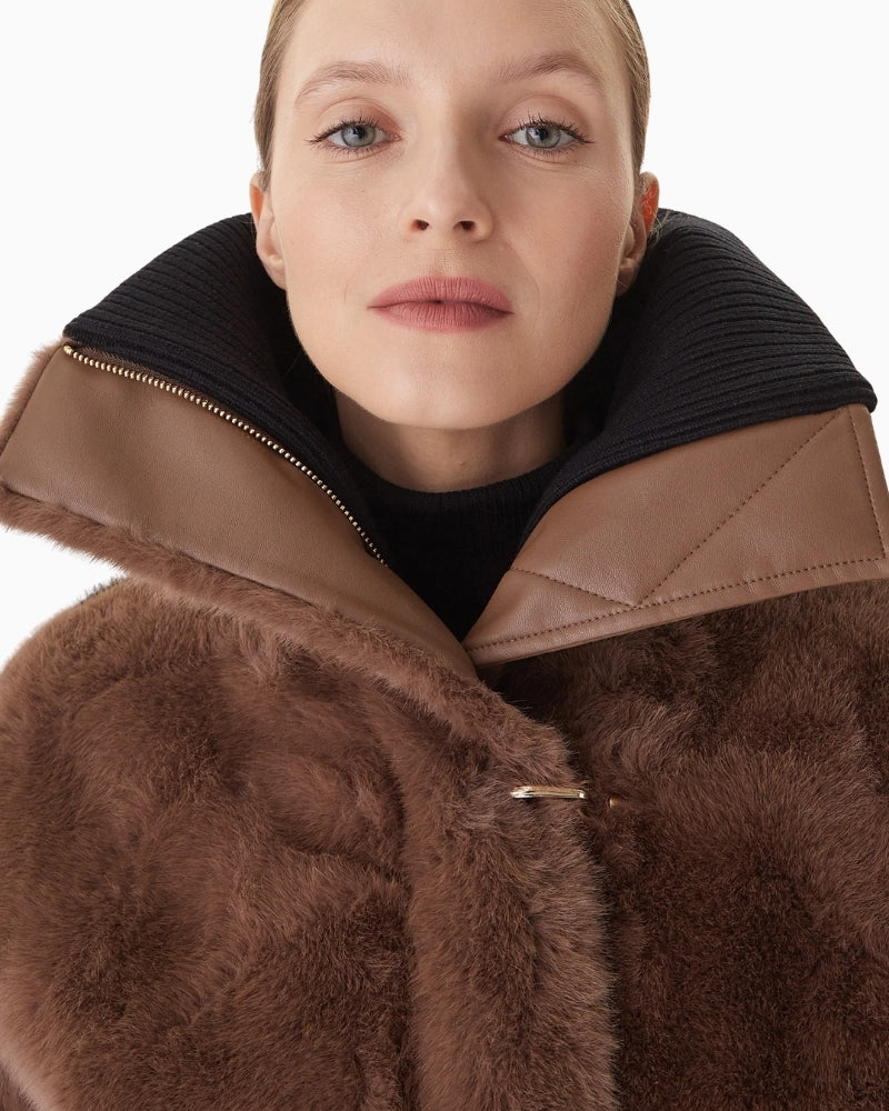 Close-up of zip fastening and fabric detail on Lola Casademunt jacket