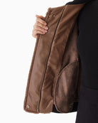 Close-up of zip fastening and fabric detail on Lola Casademunt jacket