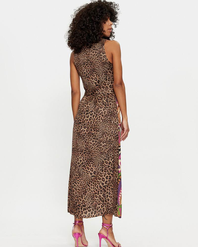 Lola Casademunt - V Neck Animal Maxi Dress 