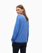 Side view showing slouchy shape and long sleeves