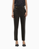 Lola Casademunt Basic Pants with Side Snap Waist in Black front view