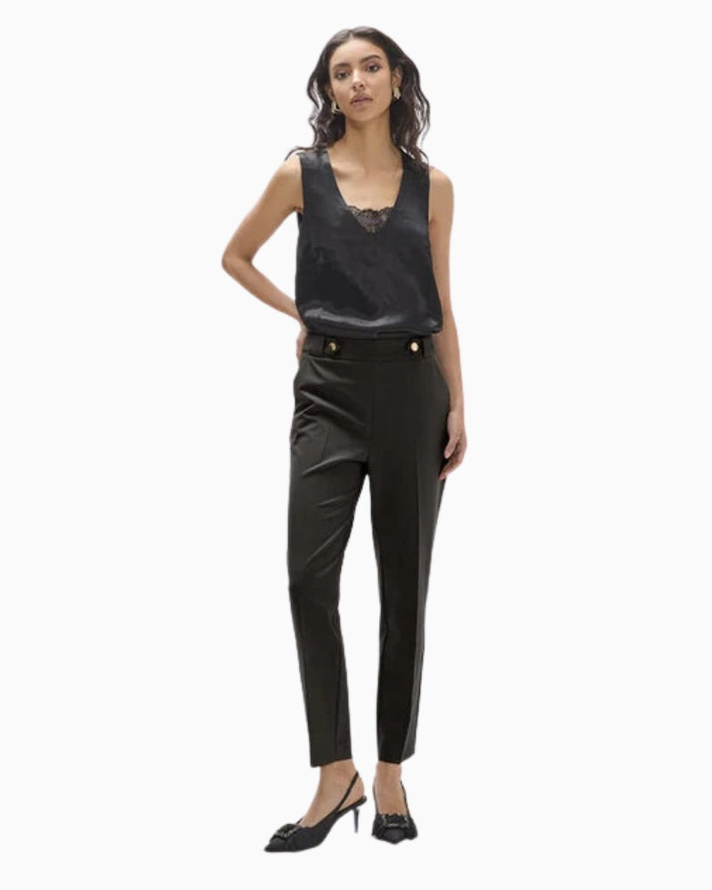 Lola Casademunt Basic Pants with Side Snap Waist in Black styled view