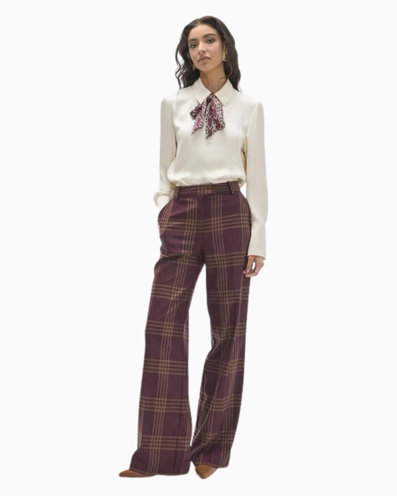 Lola Casademunt Blouse with Bow in cream styled view