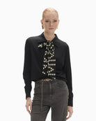 Lola Casademunt Jumper with Bow in black front view