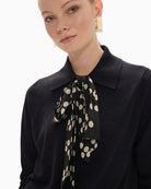 Lola Casademunt Jumper with Bow in black polka dot bow  detail
