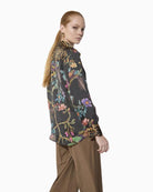 Lola Casademunt Leo Print Shirt in black/multi side view