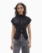Lola Casademunt Multicolor Button Vest front view
