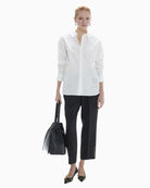 Lola Casademunt Oversize Shirt with Studs in white styled front view