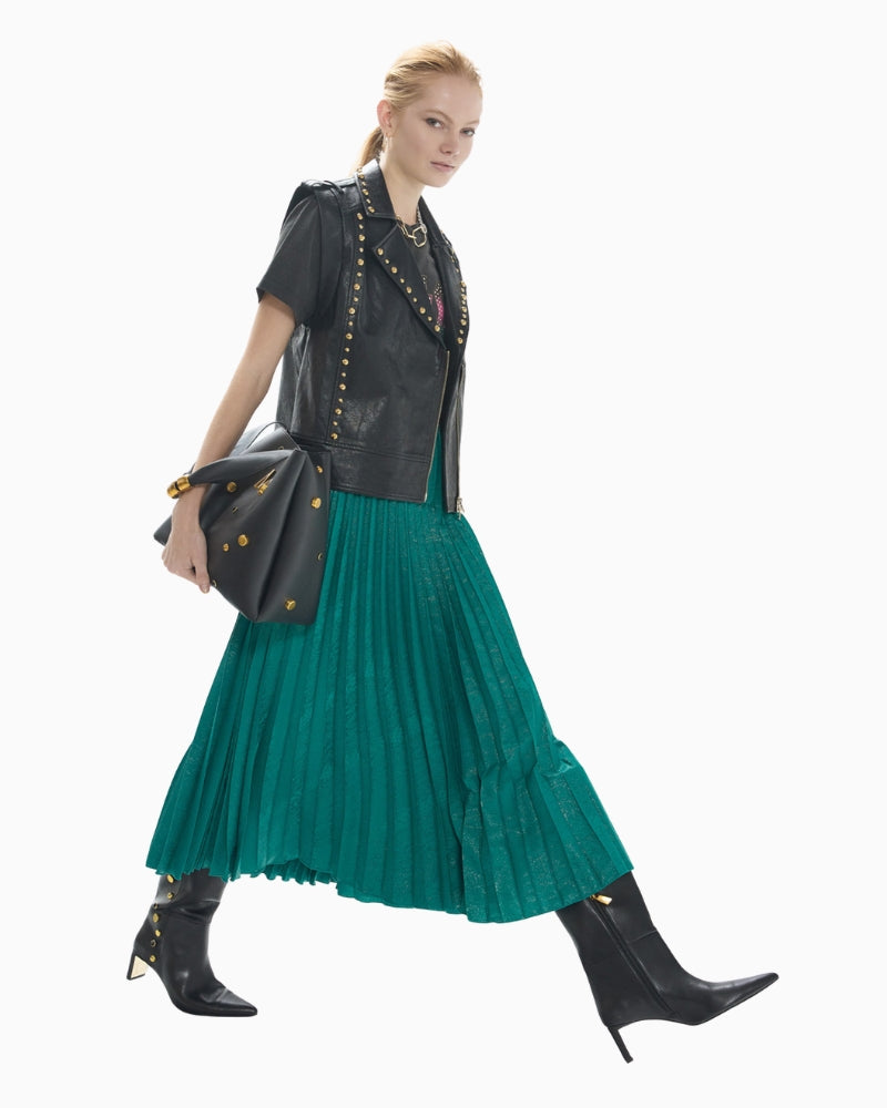 Lola Casademunt PU Waistcoat with Studs in Black side view
