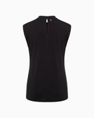 Lola Casademunt Sleeveless High Neck Top in black back view with keyhole detail