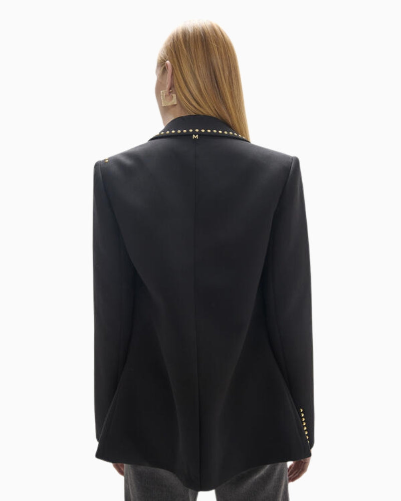 Lola Casademunt Studded Blazer in Black back view