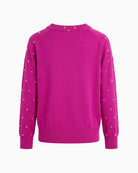 Lola Casademunt Sweater with Round Studs in pink back view