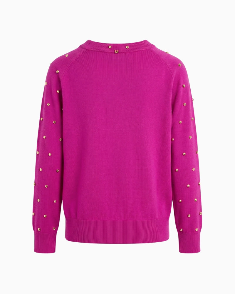 Lola Casademunt Sweater with Round Studs in pink back view