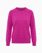 Lola Casademunt Sweater with Round Studs in pink front view